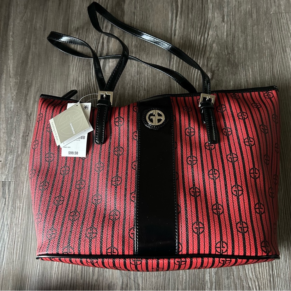 Giani Bernini Red Tote Bag Purse NWT
